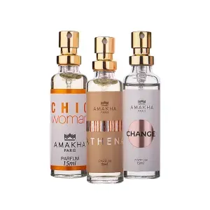 Kit Com 3 Perfumes de Bolso 15 ml Chic Woman, Athena e Change