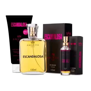 Kit Deo Colônia Femina Escandalosa 100ml + Escandalosa 15ml + Creme Hidratante Escandalosa