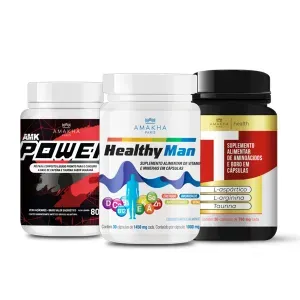 Kit Saúde Do Homem Completo Healthy Man, Amakha T e AMK Power