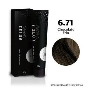 Tinta de Cabelo Louro Escuro Marrom Acinzentado 6.71