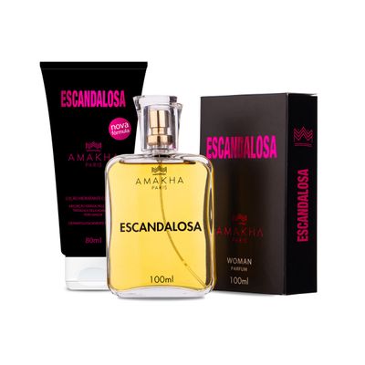 Kit Perfume Feminino Escandalosa 100ml + Hidratante Corporal Escandalosa 80ml